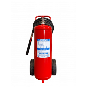 ESTINTORE A POLVERE CON CARRELLO SALDATO 50 KG