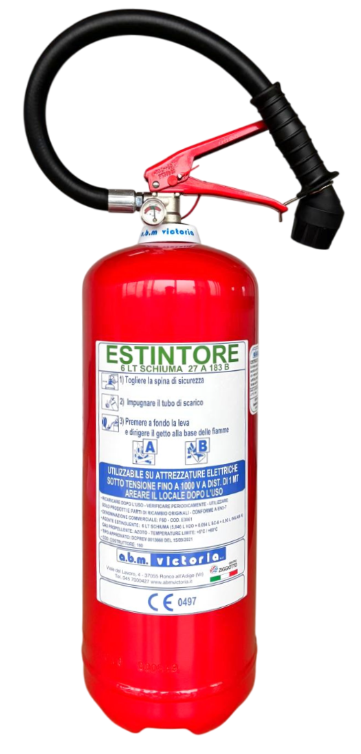 ESTINTORE A SCHIUMA 6 LT INOX